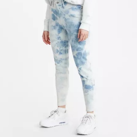 LEVI'S 721 Tie Dye Skinny Ankle Jeans - Picture 1 of 2